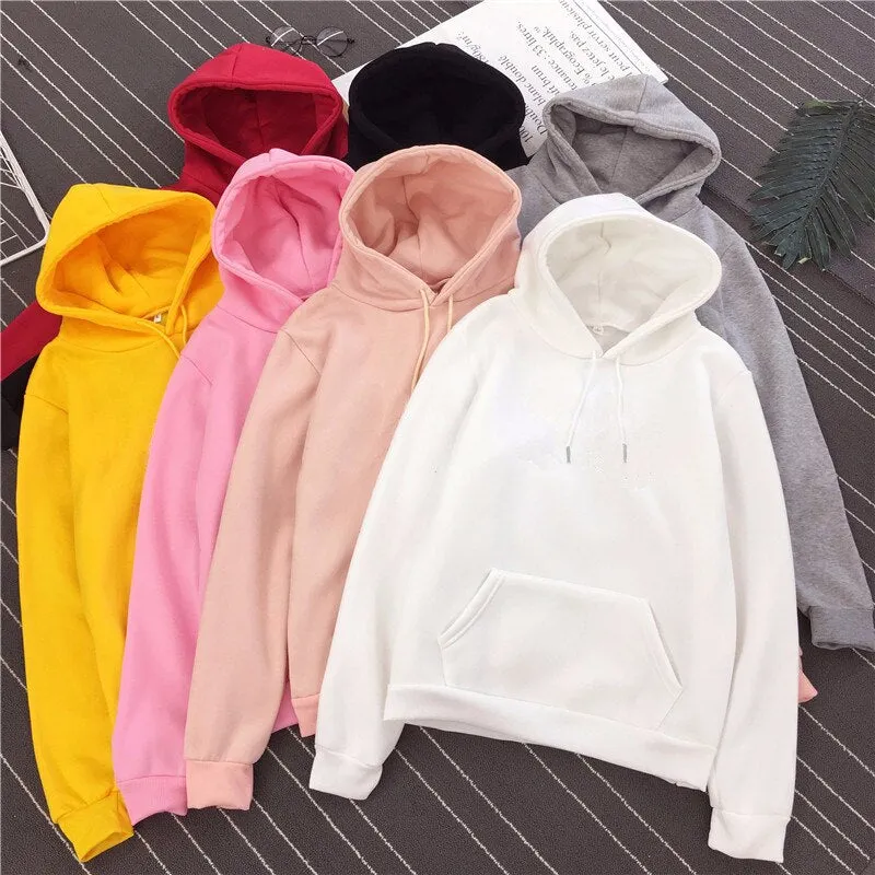 Women's hoodies O-Neck Loose Pullovers Hoodies Winter Plus Velvet harajuku Ladies Sweatshirt 2020 plus size