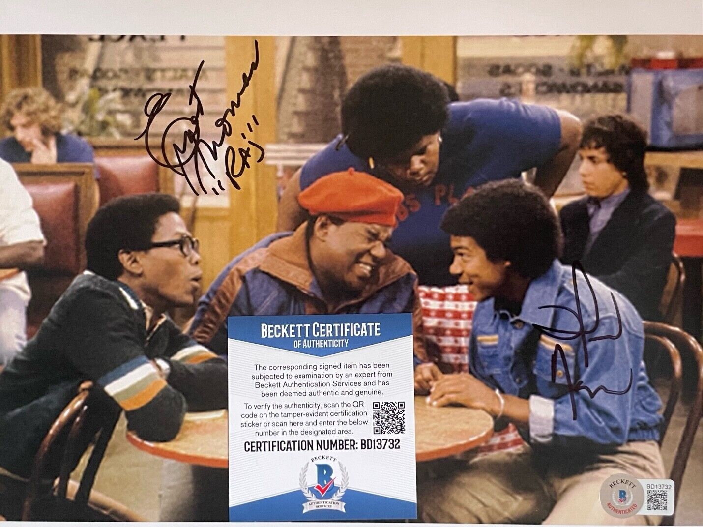 Ernest Thomas & Haywood Nelson GOOD TIMES Original Signed 8X10 w/Beckett COA