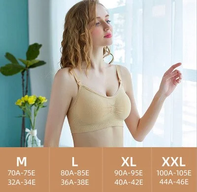 Women Maternity Bra for Feeding Pregnancy Breastfeeding Bra Nursing Underwear Clothes for Pregnant Wirefree Padded Brasserie