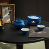 Klein Blue Ceramic Tea Set Household Afternoon Tea Warming Tea Boiling Tea Set