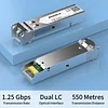 1.25G SFP 1000Base-SX Multimode LC Fiber Transceiver, 850nm MMF, 550m, for Cisco GLC-SX-MMD/SFP-GE-S, Meraki MA-SFP-1GB-SX, Fortinet, Ubiquiti UniFi UF-MM-1G, Mikrotik, TP-Link