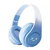 Light-Up Wireless BT Headphones Rechargeable Kawaii Wireless BT5.3 Headset Gradient Color HiFi Stereo Gaming Earphones for Home Office School Outdoor Travel