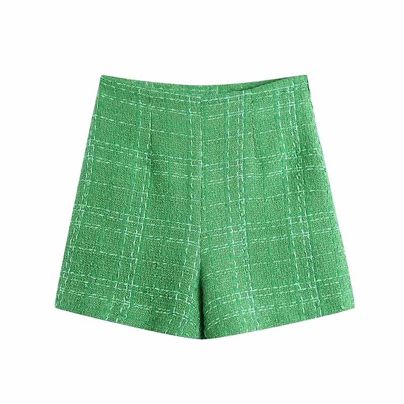 2021 New Pure Green Casual Women Shorts Matching with Blazer Spring-Autumn Modern For Suit Cultivate Morality Outwear