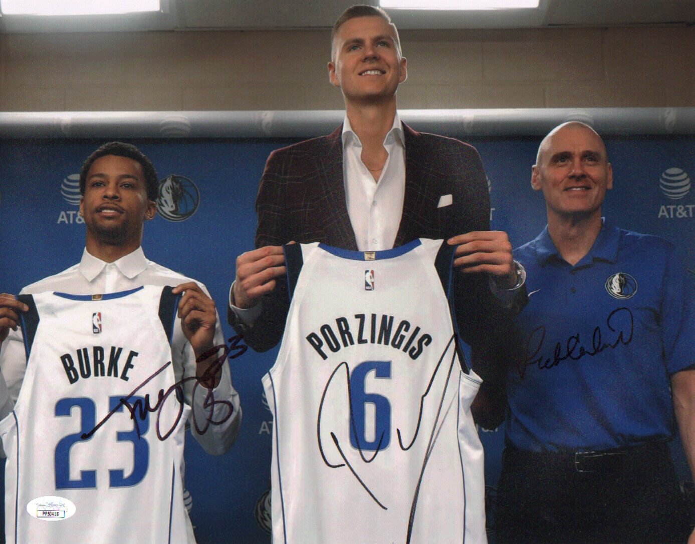 KRISTAPS PORZINGIS +2 Authentic Signed DALLAS MAVERICKS