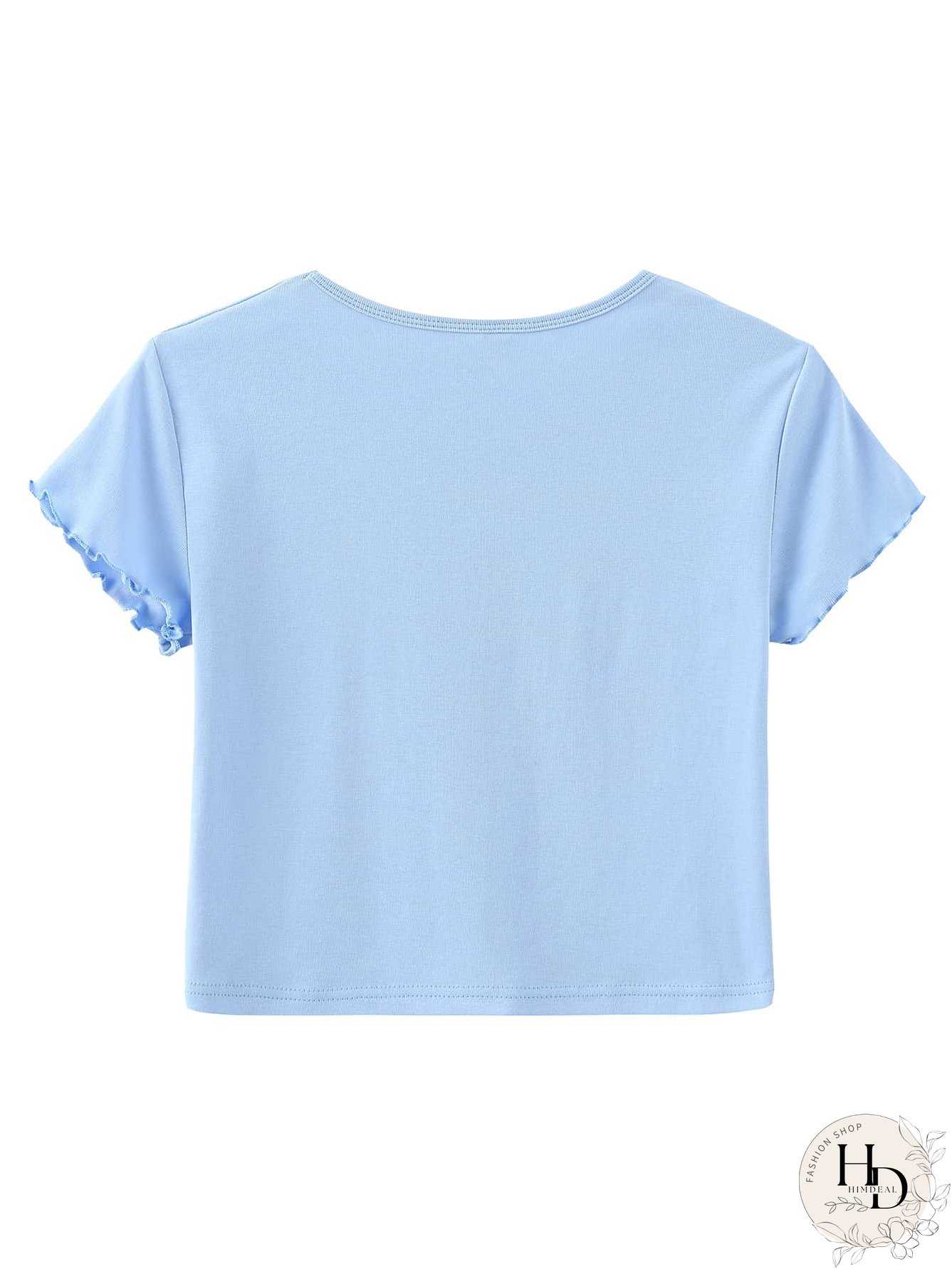 Angel Print Lettuce Trim Tee