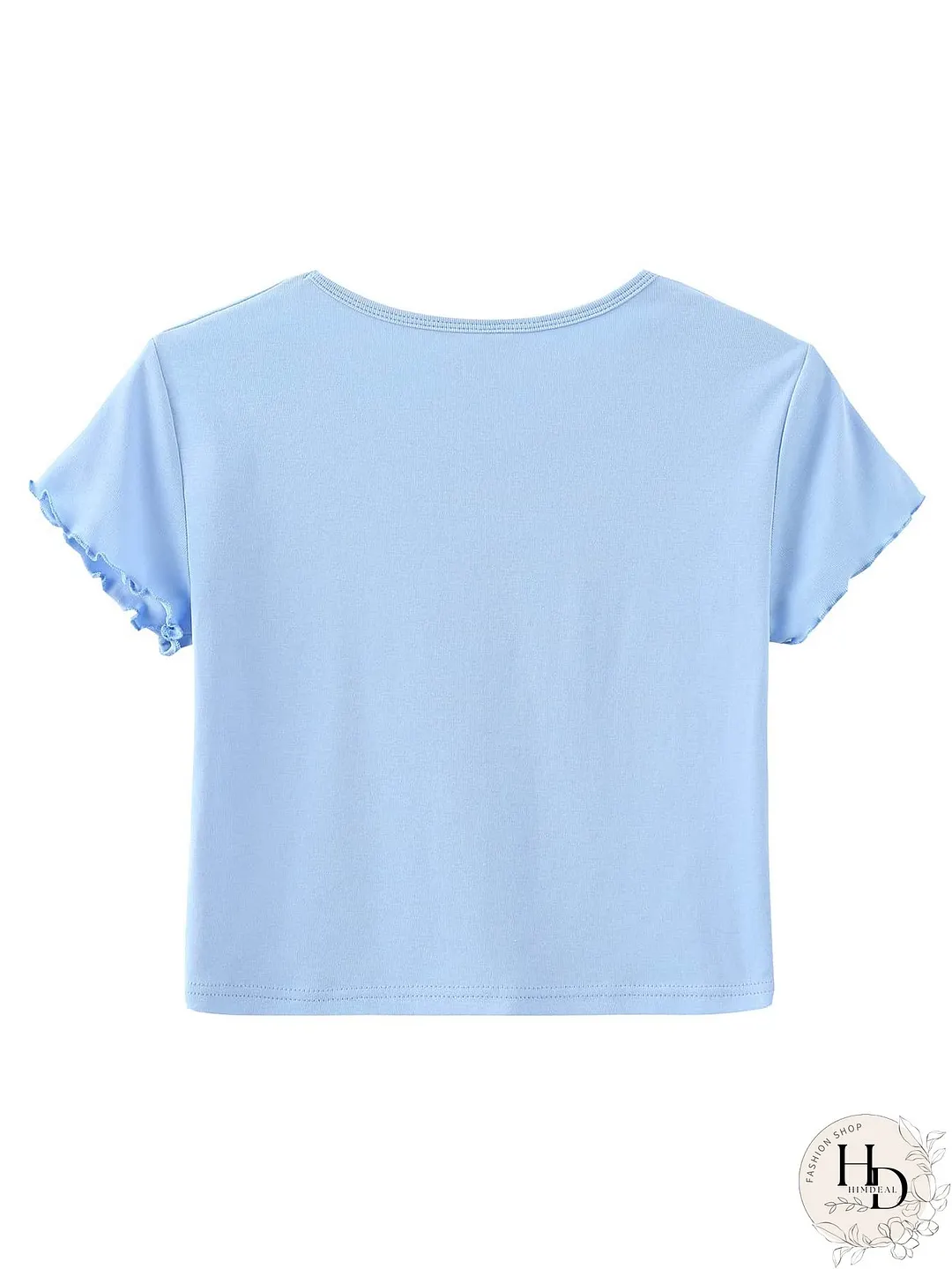 Angel Print Lettuce Trim Tee