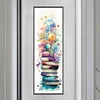 (Big Size) Stack Of Books With Flowers - 11CT Stamped Cross Stitch 30*80cm/11.81*31.5in