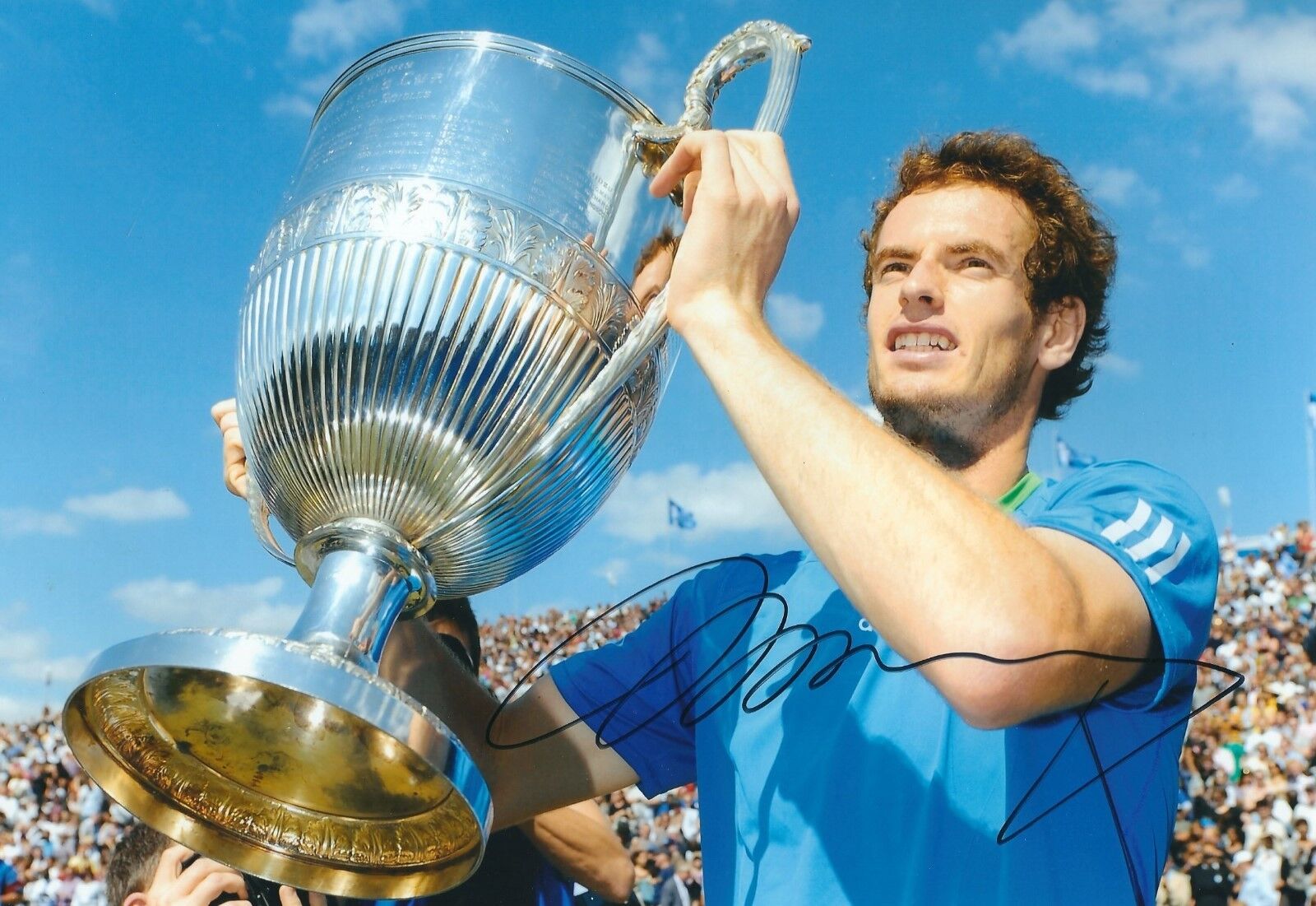 ANDY MURRAY SIGNED 12x8 Photo Poster painting - WIMBLEDON - UACC & AFTAL RD TENNIS AUTOGRAPH 2