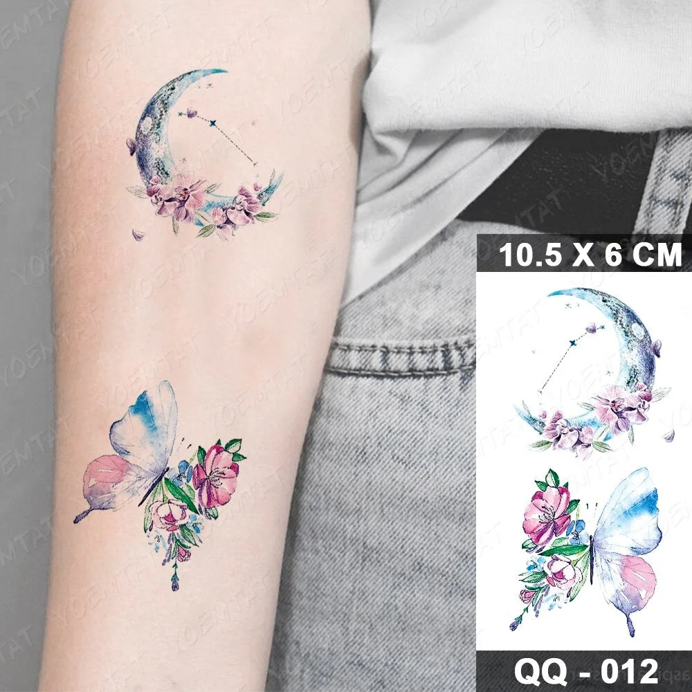 Waterproof Temporary Tattoo Sticker Watercolor Dream Catcher Flash Tatoo Feather Arm Wrist Fake Tatto For Body Art Women Men