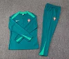 2024 Portugal Half-Pull Training Suit Blackish green Football Shirt Set