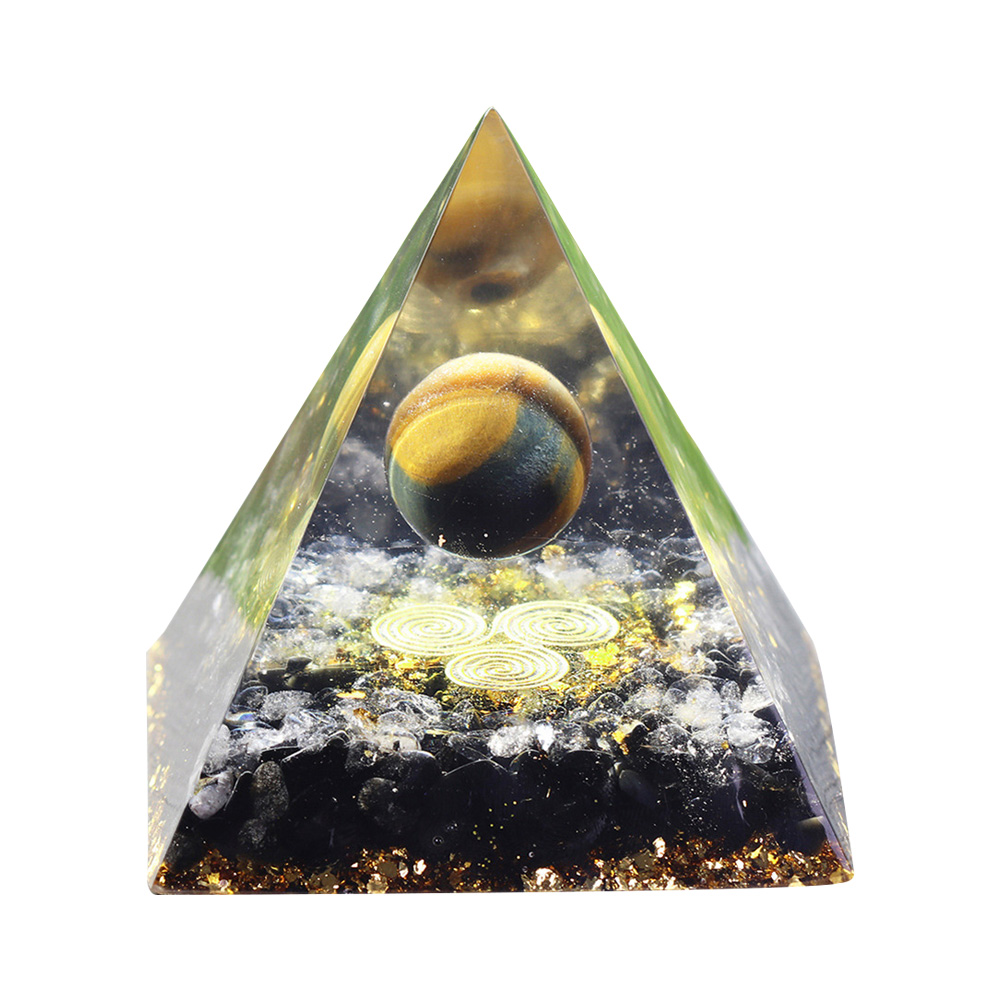 Crystal Energy Generator Pyramid Healing Stone Positive Energy Collect (G)