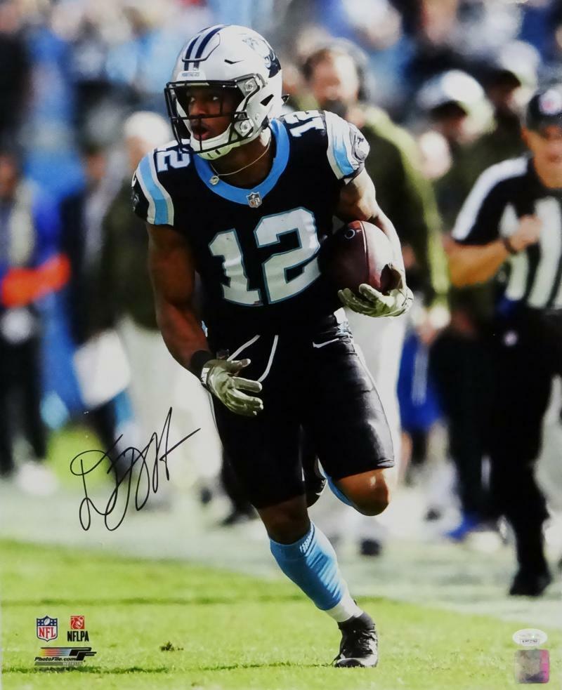 DJ Moore Autographed Carolina Panthers 16x20 Running PF Photo Poster painting- JSA W Auth *Black