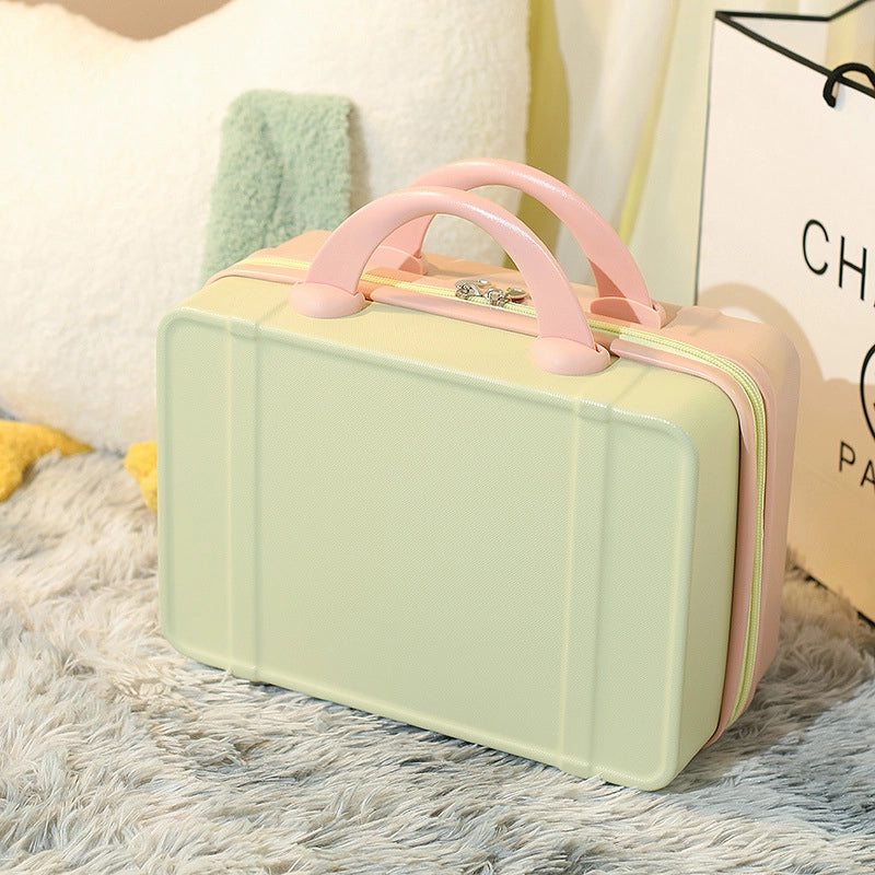 Vintage 14 Inch Cosmetic Case Mini Laptop Case Small Luggage Accompanying Gift Password Suitcase Storage Cosmetic Bag