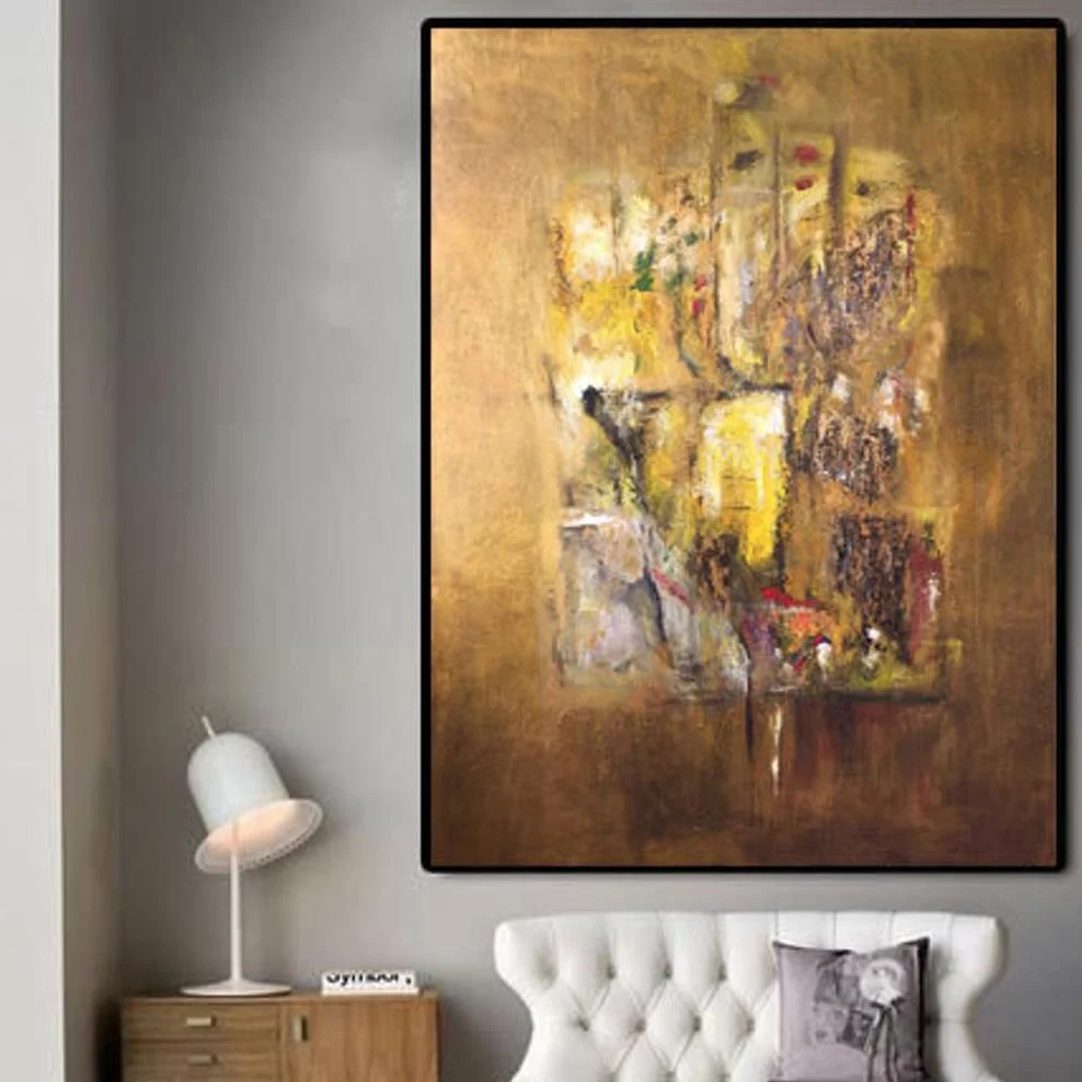 Abstract Original Painting Gold Painting Acrylic Painting On Canvas | GOLDEN ELEGANCE