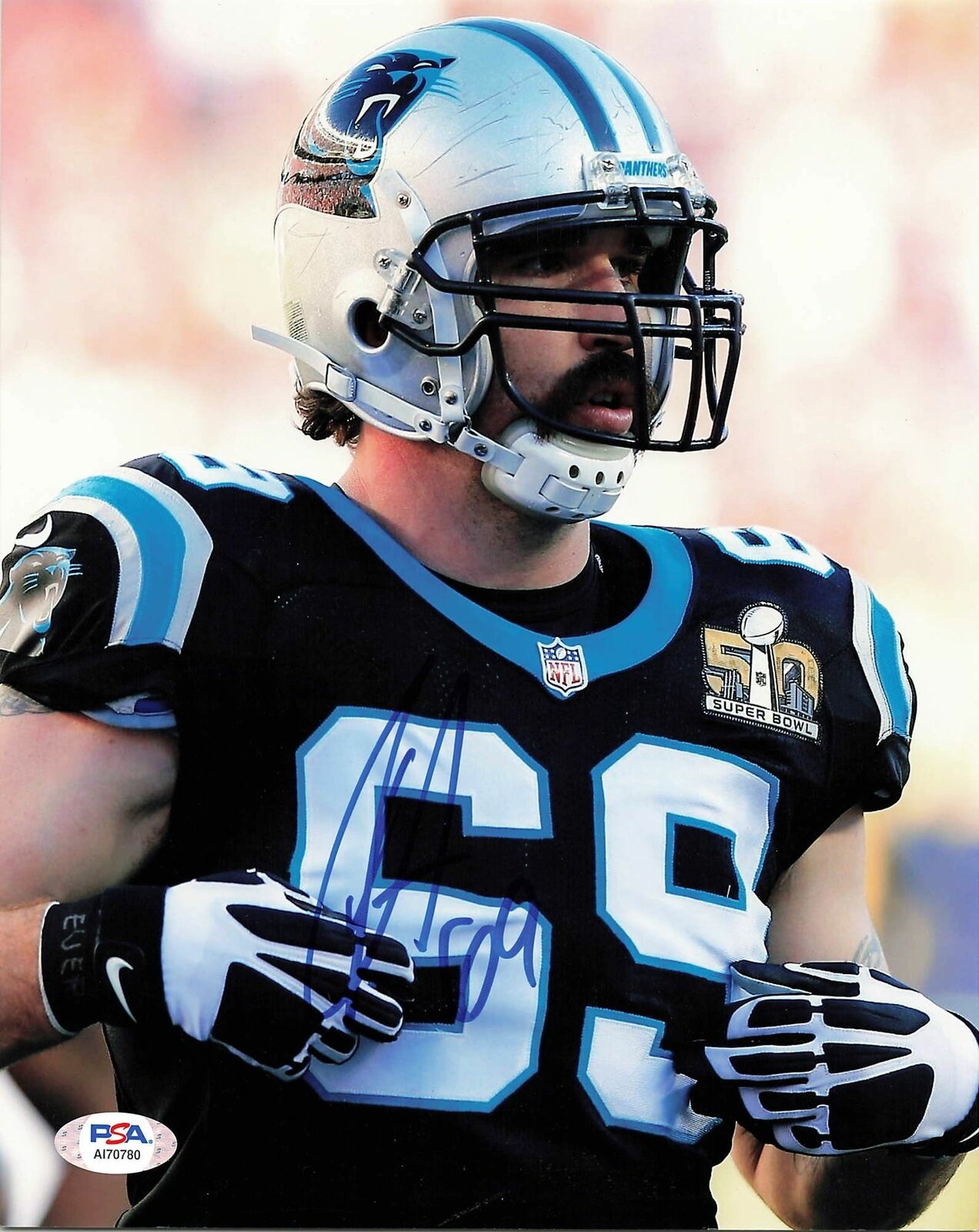 Jared Allen signed 8x10 Photo Poster painting PSA/DNA Carolina Panthers Autographed