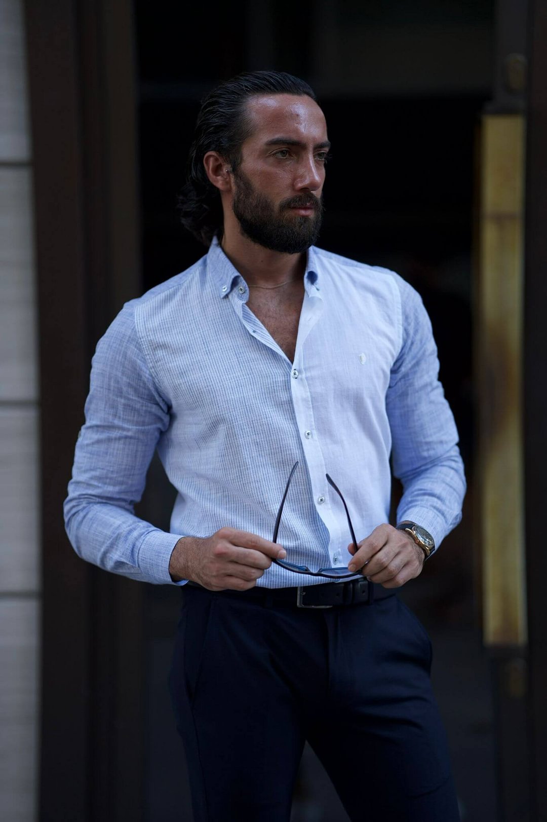 Stripe Detail White Shirt