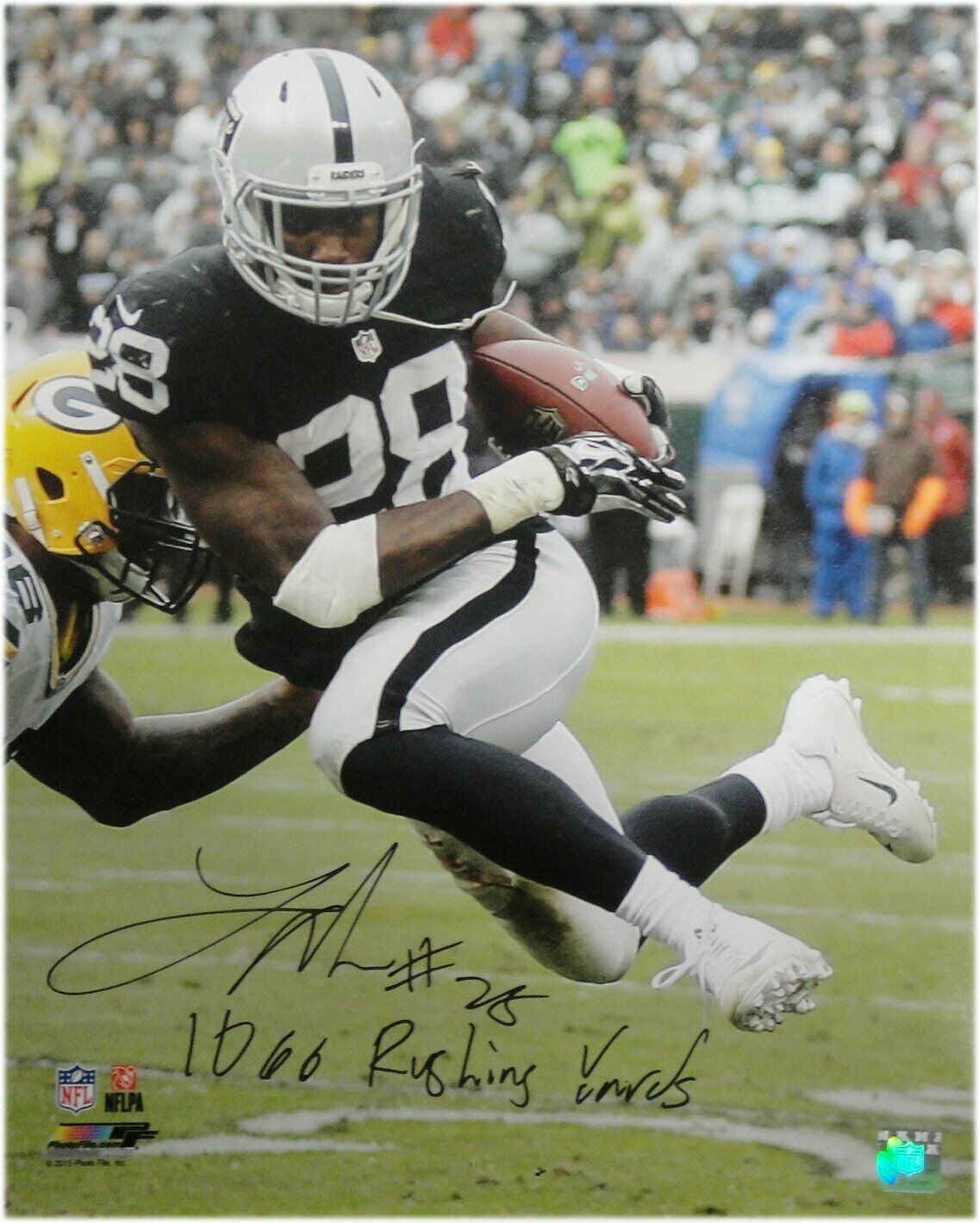 Latavius Murray Hand Signed Autographed 16x20 Photo Poster painting Oakland Raiders 1066 Rushing