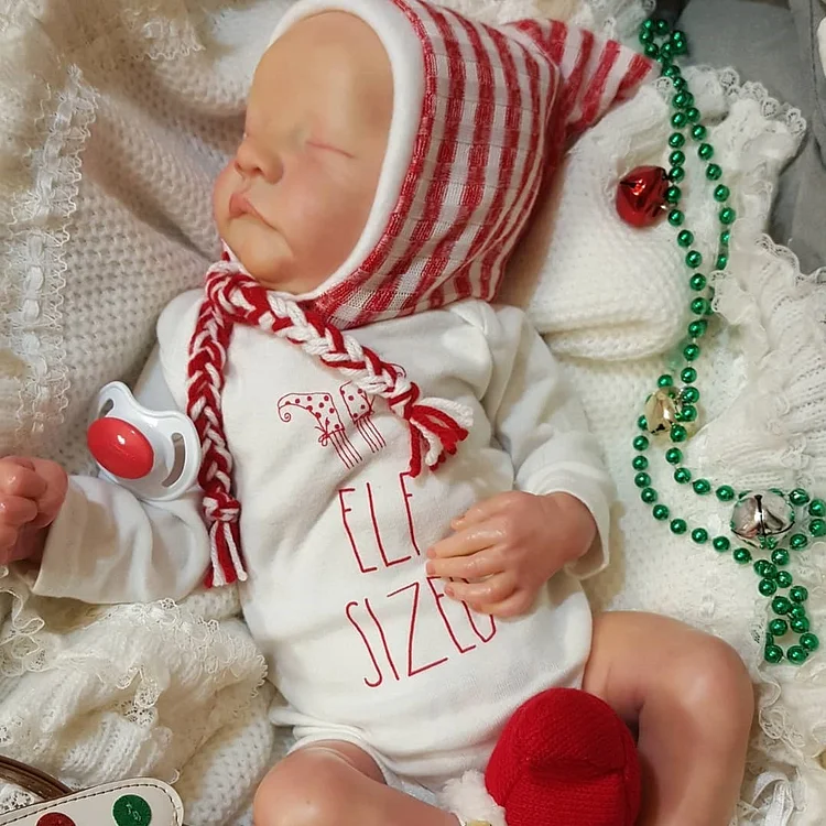 [🎄Merry Christmas🎁]20"  Handmade Lifelike Reborn Silicone Baby Doll Set with Clothes and pacifier