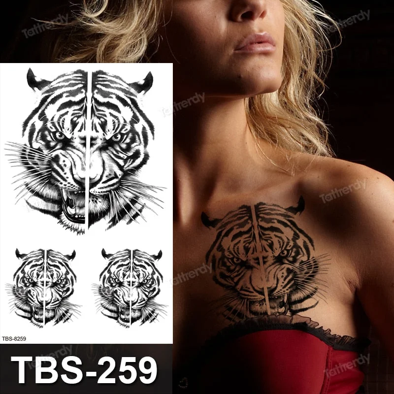 dragon wing snake temporary tattoo sticker waterproof black henna anime body art tattoo fake water transfer decal sexy for women