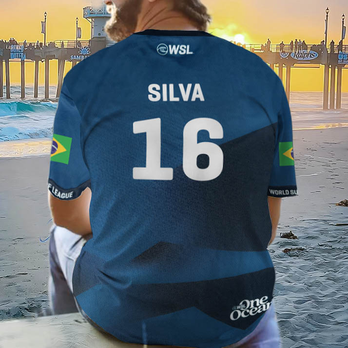 Surfer 16 Brazil Unisex T-Shirt Surf Beach Daily Crew Neck Short Sleeve Tops / [blueesa] /
