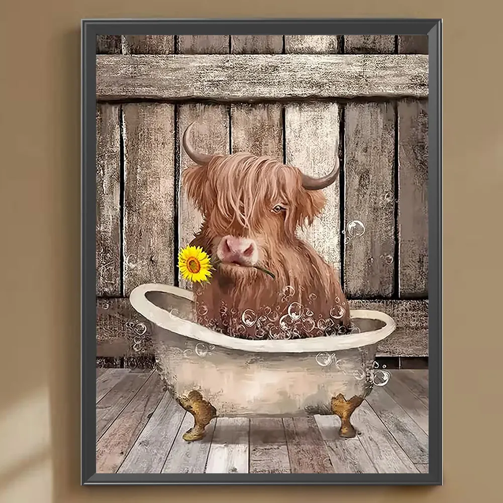 Diamond Painting - Full Round Drill - Bathtub Yak(Canvas|30*40cm)