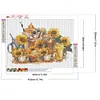 >SALE<5D DIY Full Round Drill Diamond Painting Sunflower Drink Kit Home Decor 40x30cm