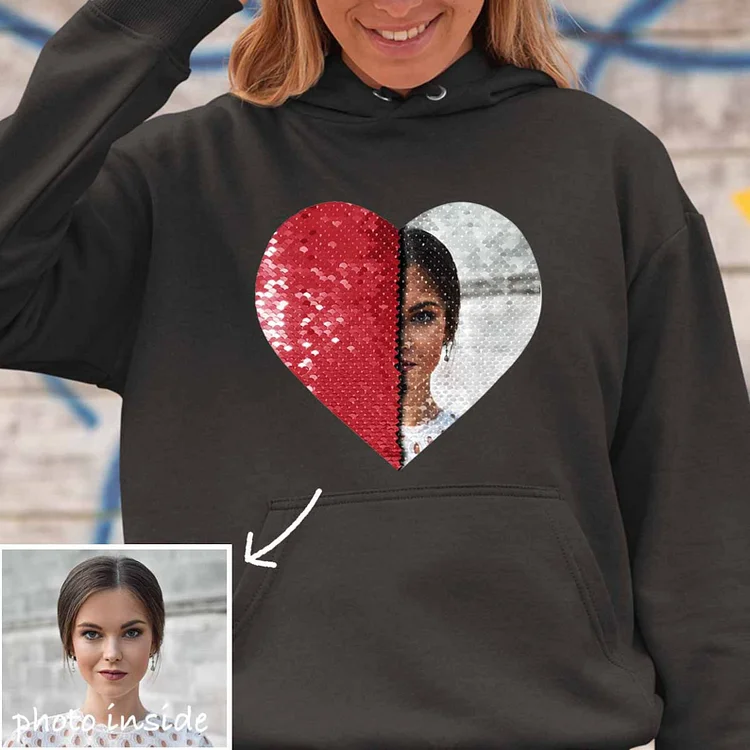 Custom Flip Sequin Sweatshirt (Heart)