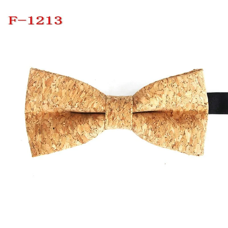 New Bow Tie Male Cork Bow Ties Creative Wood Grain Bow Tie Wedding Groom Host Bowtie Gifts for Men Business Men's Accessories