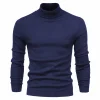 Men's Turtleneck Casual Solid Color Pullover Sweater