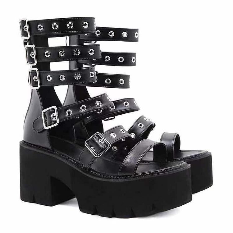 Punk High-heel Sandals