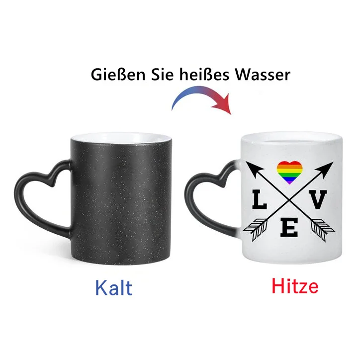 LGBT-Personalisierte keramische kundenspezifische Fotobecher m1 Kettenmachen
