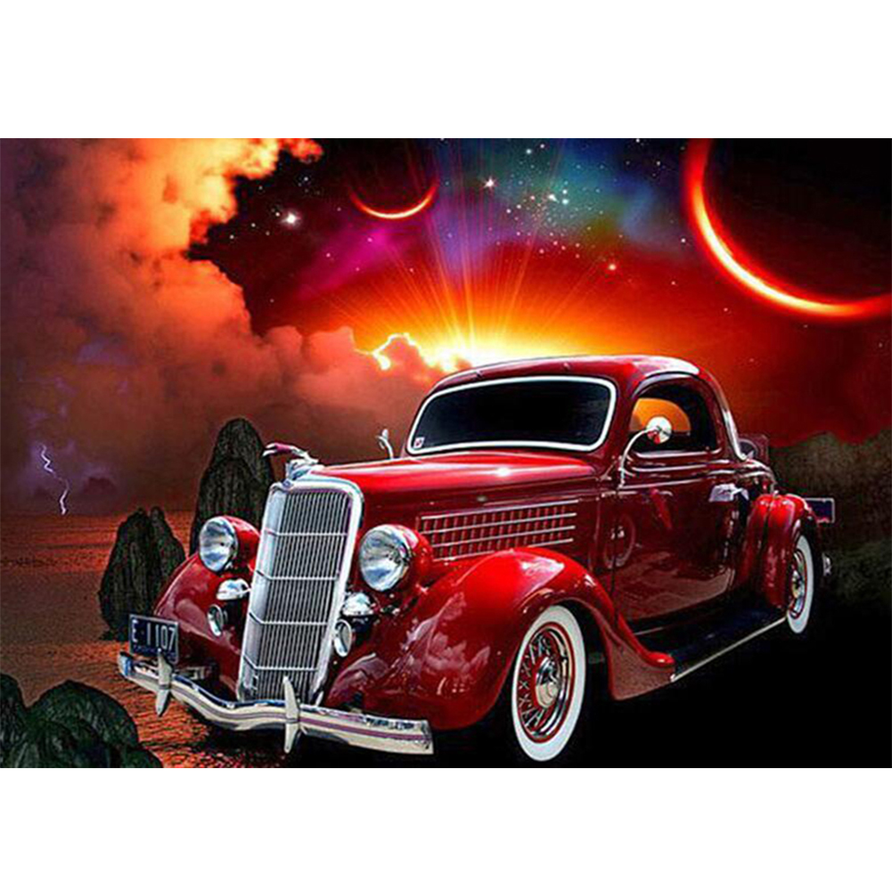 

(Multi-Size) Retro Car - Round/Square Drill Diamond Painting - 40*30CM, Square diamond 40*50cm, 501 Original