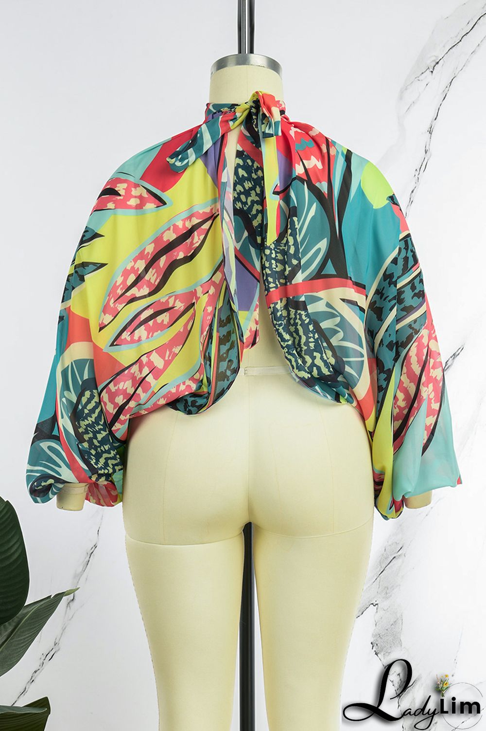 Pink Casual Print Patchwork Turtleneck Plus Size Tops