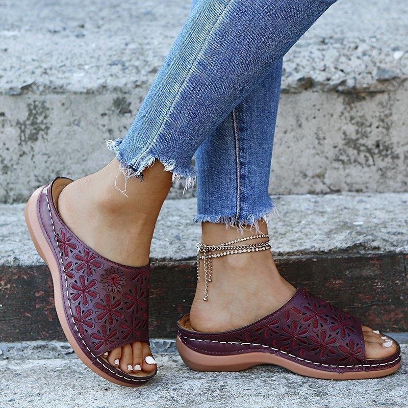 Arizona Leather Soft Footbed Orthopedic Arch-Support Sandals