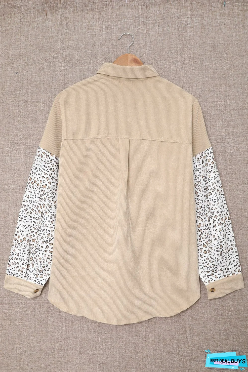 Corduroy Buttoned Shirt Jacket