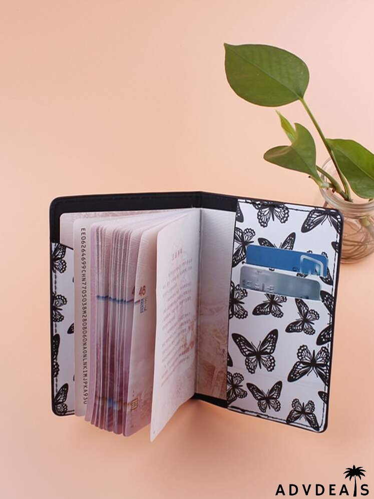 Butterfly Graphic Passport Case