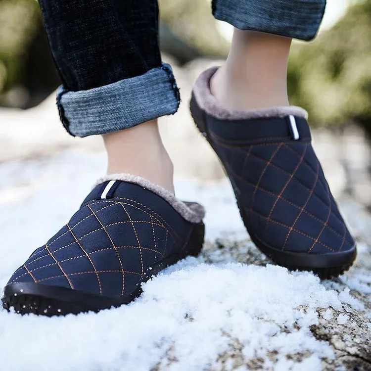 Winter Men's Non-Slip Warm Home Slippers  Stunahome.com