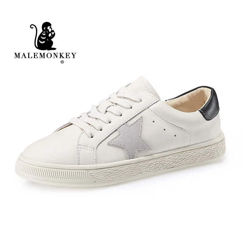 Casual Shoes Women White Flat Shoes 2021 Spring Autumn Fashion Outdoor Round Toe Lace up Breathable Comfortable Female Shoes