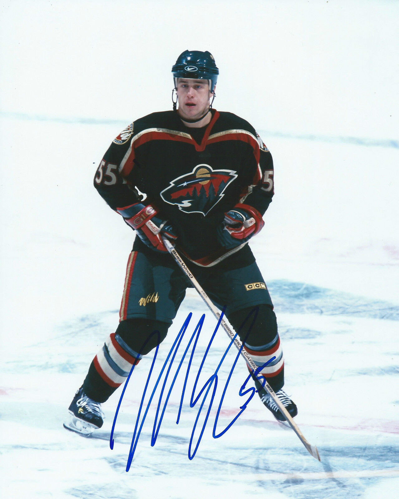 **GFA Minnesota Wild *NICK SCHULTZ* Signed 8x10 Photo Poster painting N1 COA**