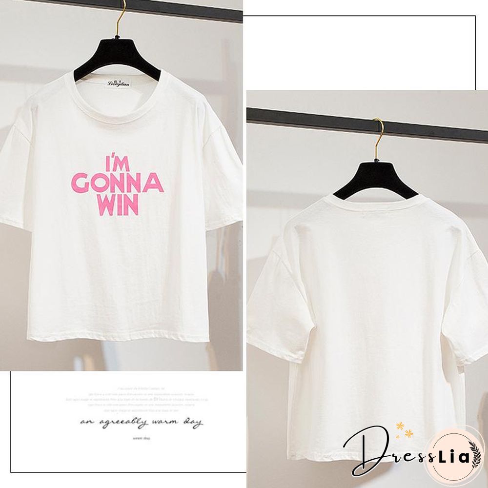 Basic Letter Tee+Plaid Skirt P10123