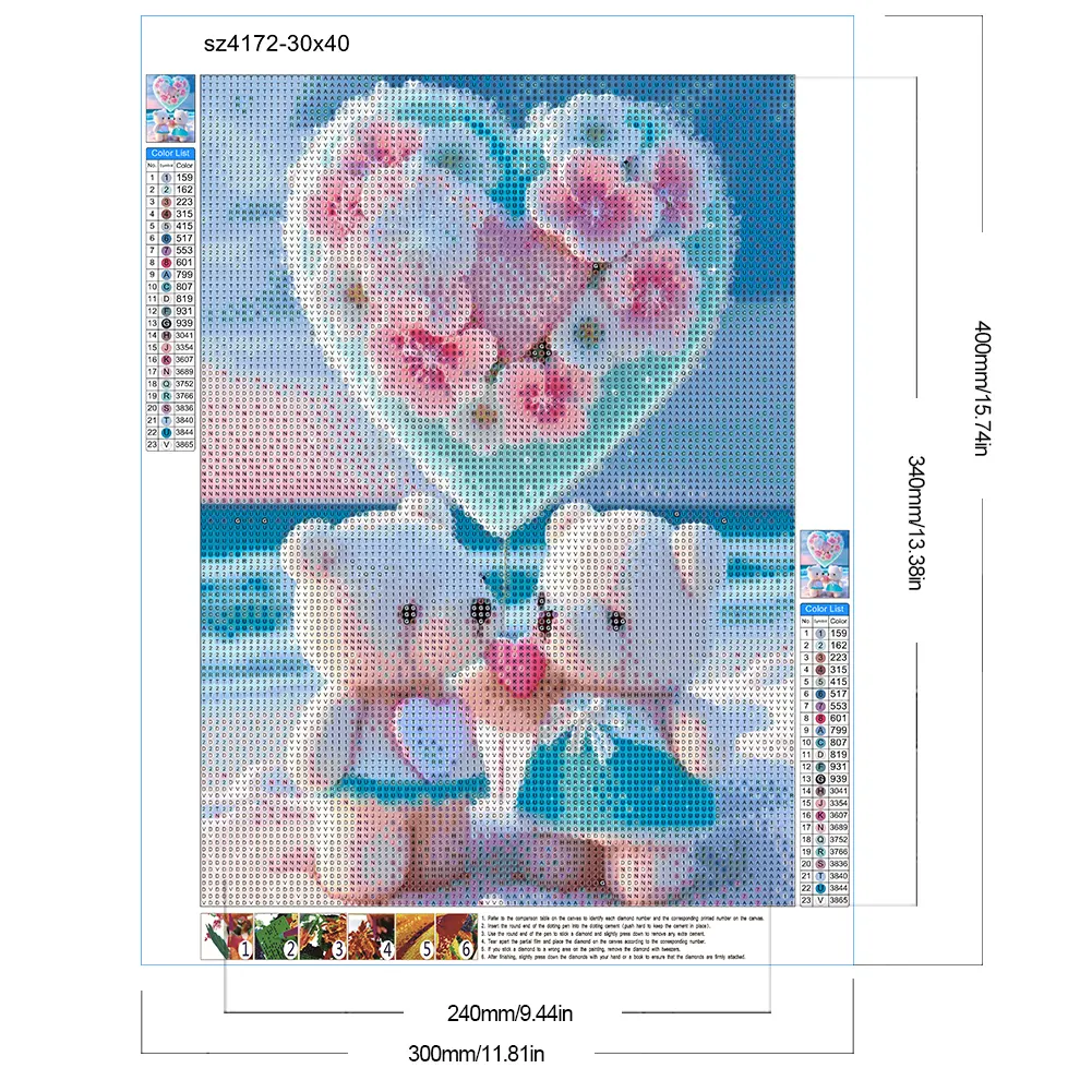 Diamond Painting - Full Round Drill - Beach Bear(30*40cm)
