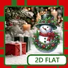 2D flacher Schneemann Druck DIY Desktop Diamond Art Kits für Home Office Desktop Dekor