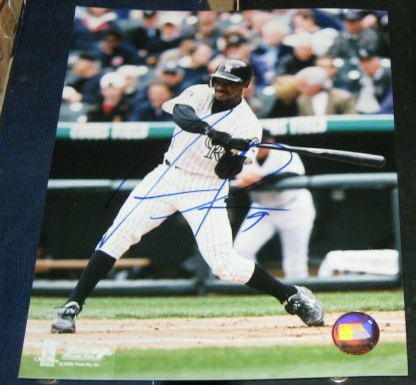 Juan Pierre Colorado Rockies SIGNED AUTOGRAPHED Photo Poster painting File 8x10 Baseball MLB