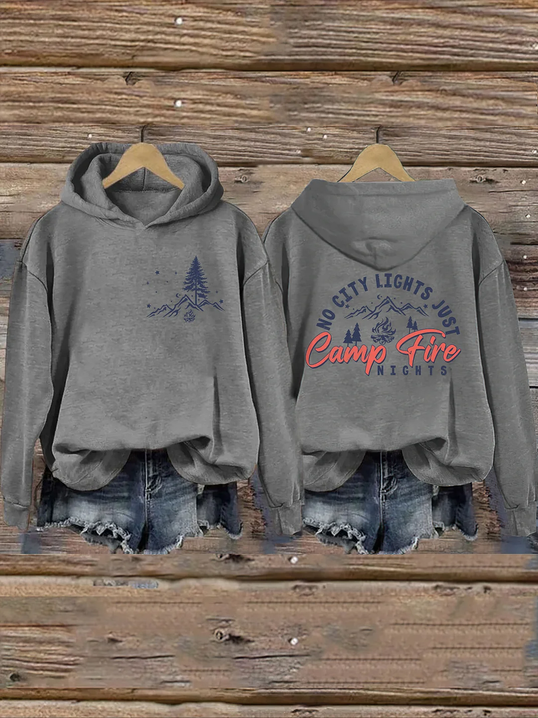 No City Lights Just Campfire Nights Hoodie