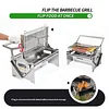 360&deg; reversible and adjustable temperature thickened stainless steel barbecue grill outdoor courtyard BBQ oven