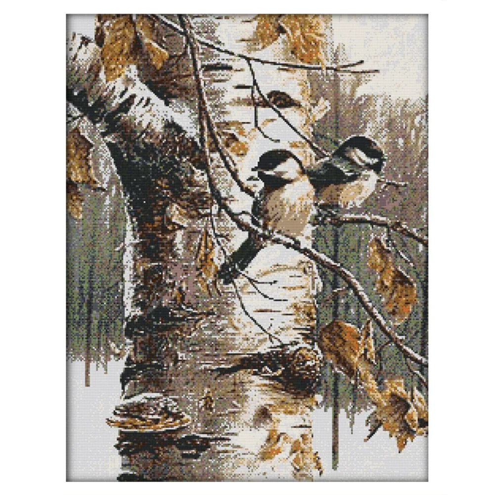 14CT Joy Sunday stamped cross stitch birds (62*50cm)