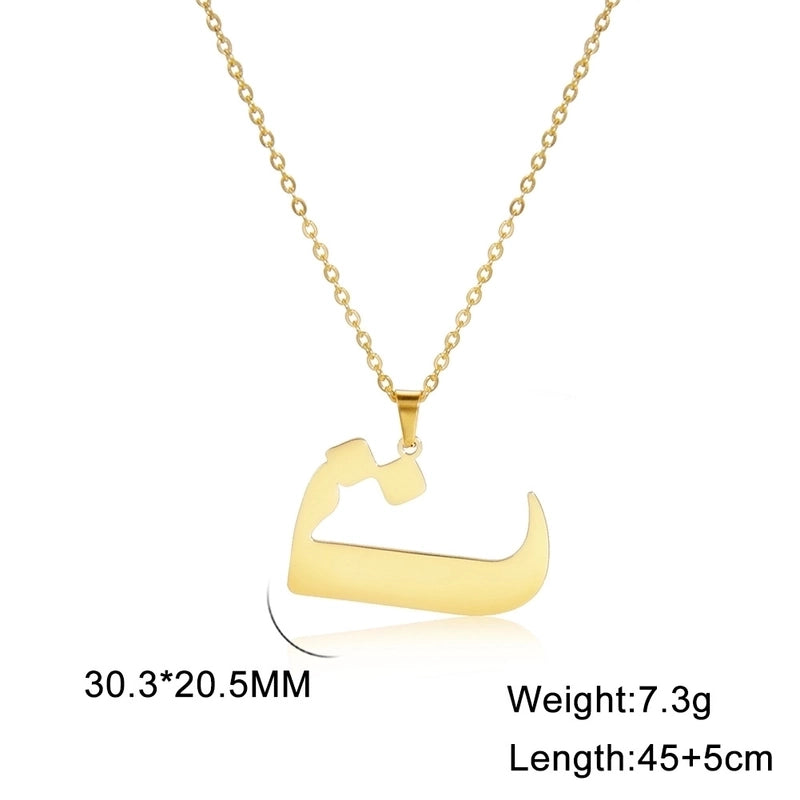 Classic Style Number Stainless Steel Pendant Necklace In Bulk