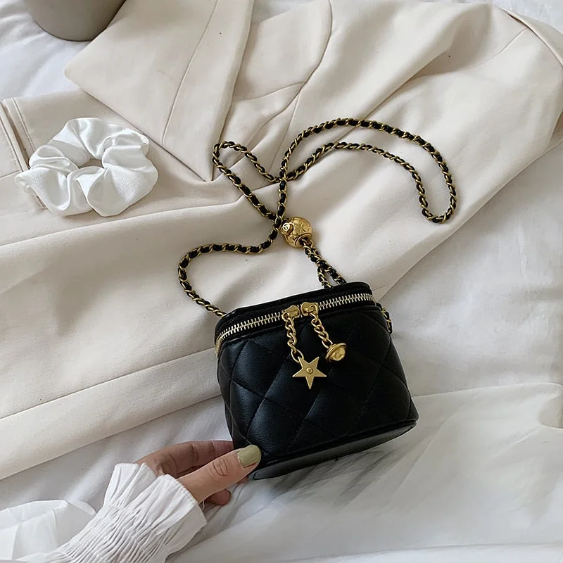 Lattice Square Box Crossbody bag 2021 Fashion New High-quality PU Leather Women's Designer Handbag Chain Shoulder Messenger Bag