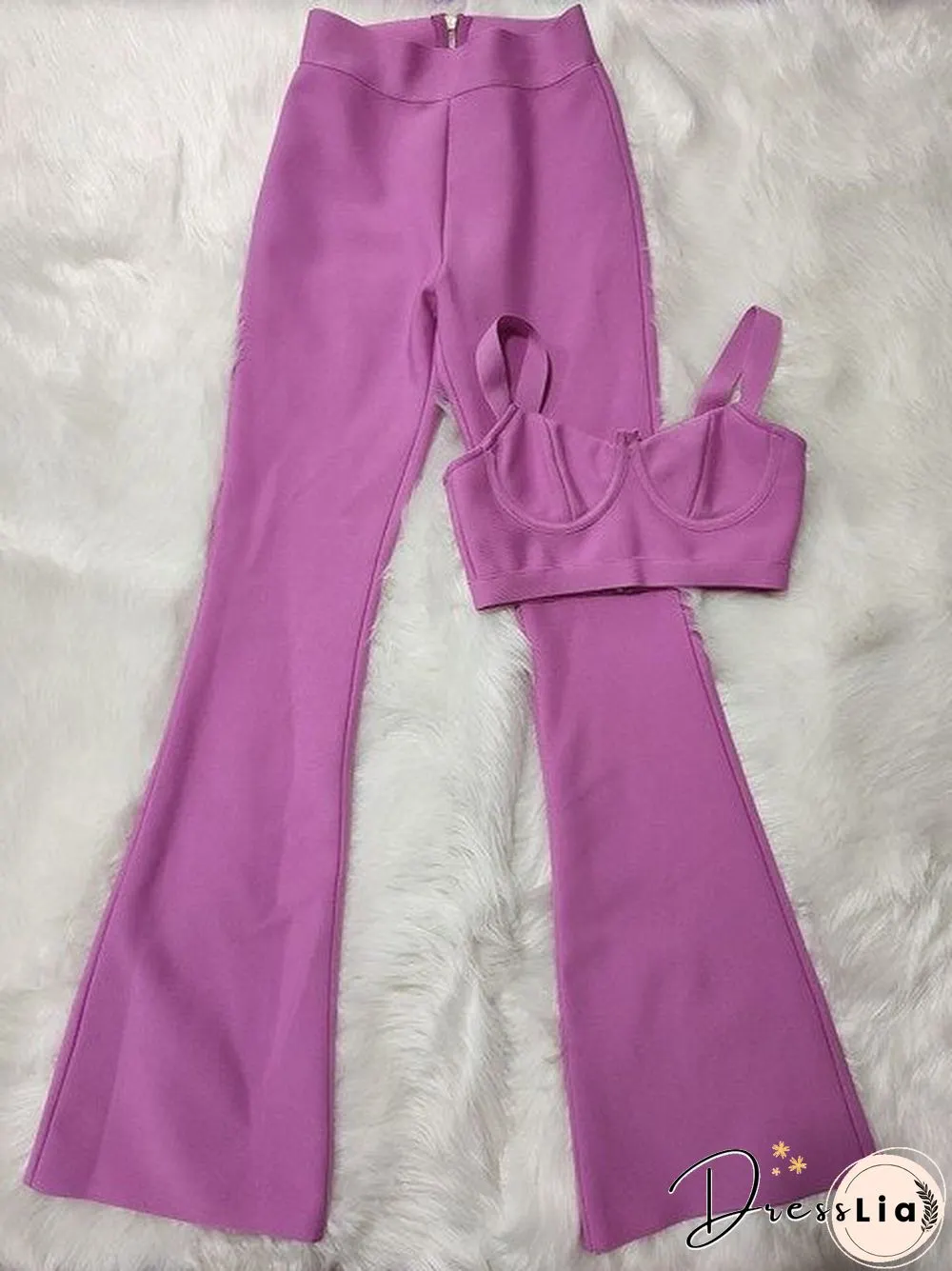 High quality Summer New Womens Set Purple Blue Two Pieces Bodycon Rayon Bandage Evening