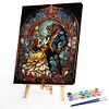 Beauty Beast Glass Painting-Paint By Numbers Acrylic Painting 30*40CM(HOT)